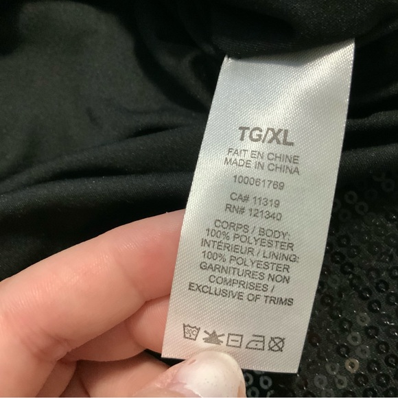 Black Sequin Longsleeve Dress - Picture 4 of 7